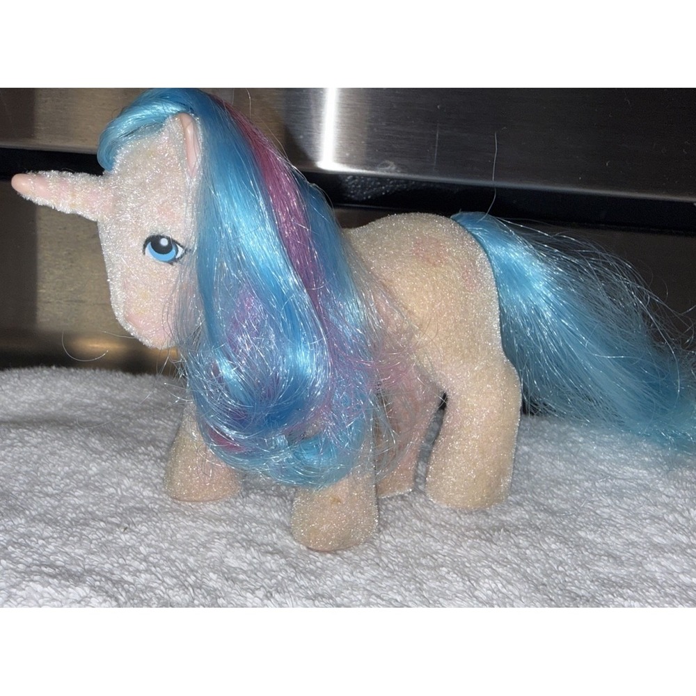 My Little Pony G1 MLP Buttons Flocked So Soft Unicorn Pony 1986